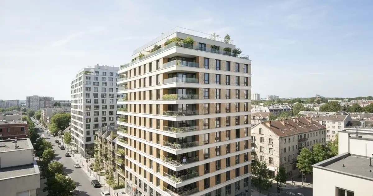 Immeuble neuf dans un quartier prioritaire avec panneau TVA réduite 5,5%